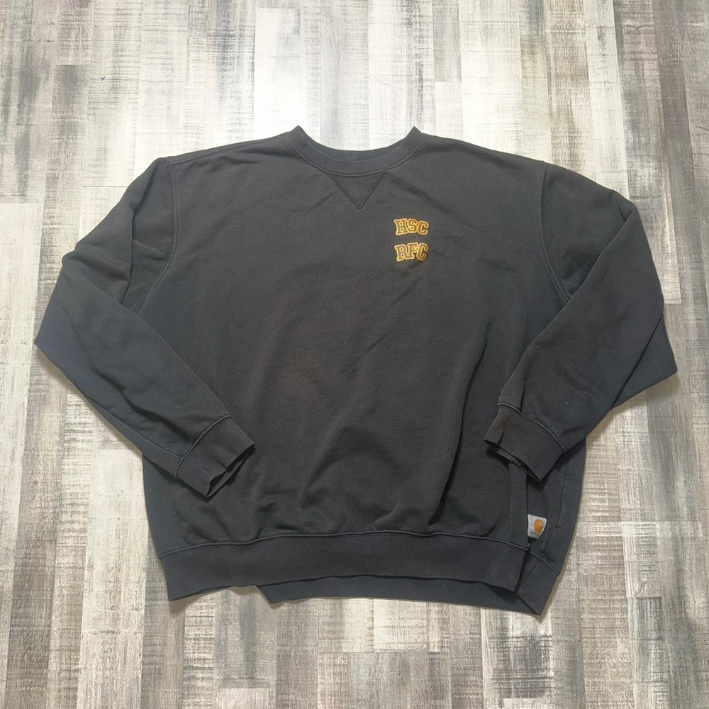 Carhartt Champion Hampden Sydney Crewneck Sweatshirt Mens Black Tiger Print 2XL